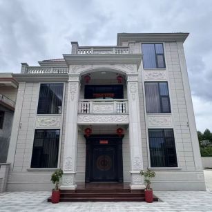 安庆 芝麻白石材别墅干挂案例展示