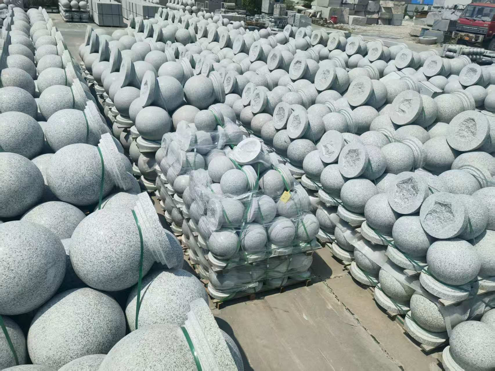 安庆 花岗岩实心圆球，石球，挡车球，挡车石，车止石，路障石。