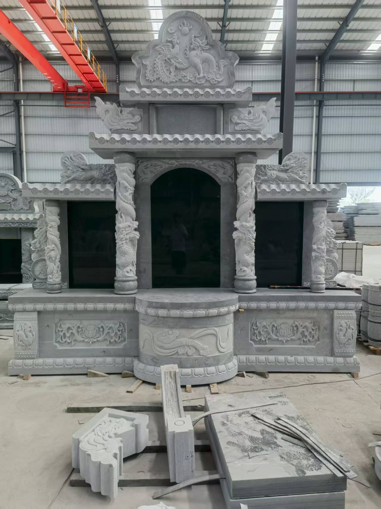 安庆 芝麻灰高档墓碑，土墓，可定制