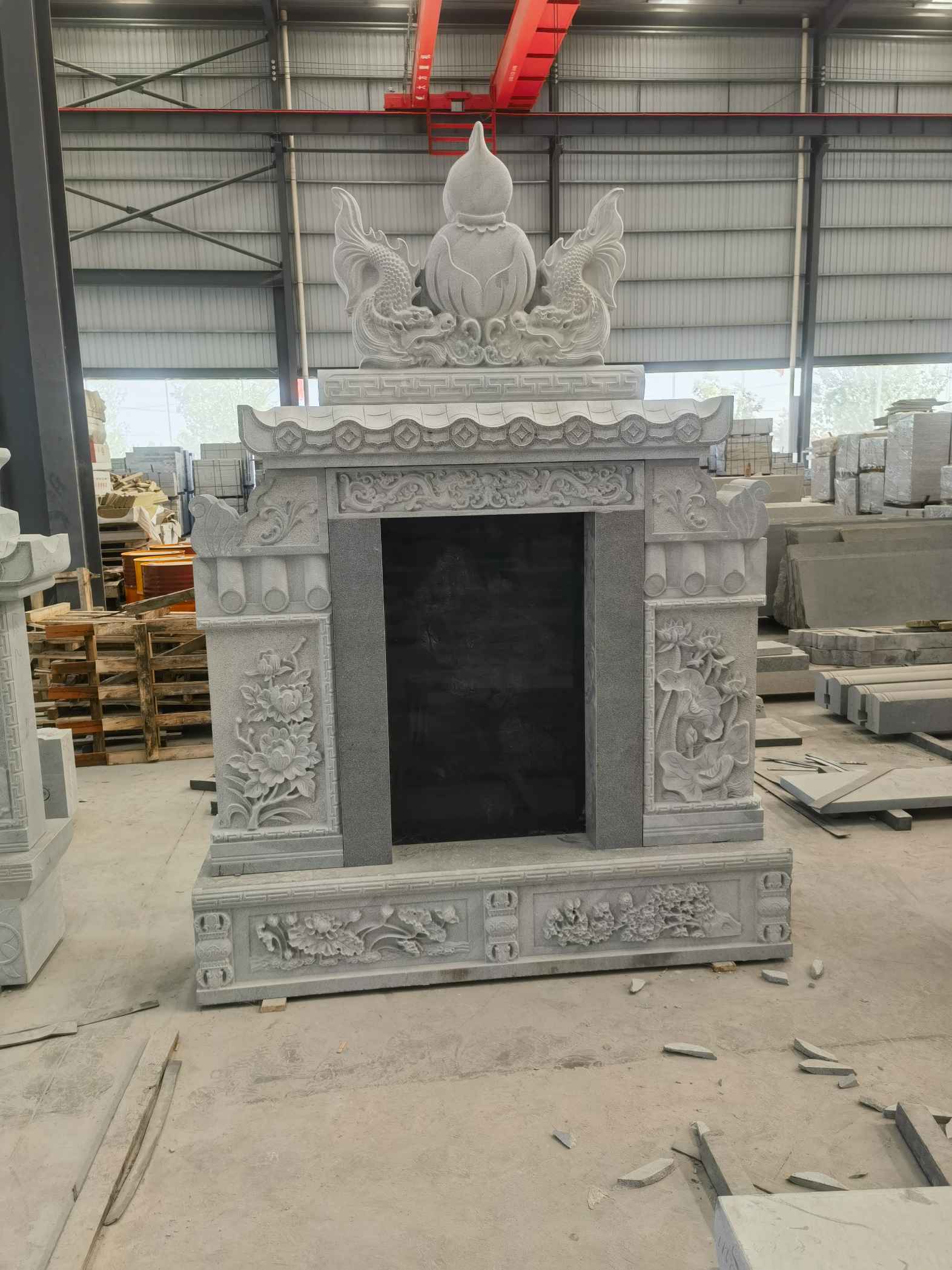 安庆 芝麻灰高档墓碑、土墓，一套也支持定做