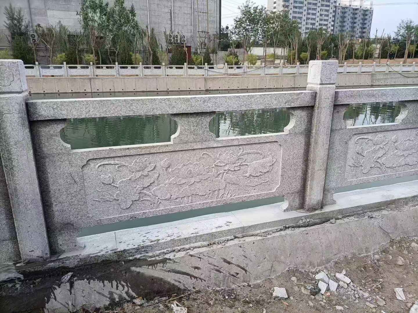 安庆 芙蓉白大花桥梁、河道，石材栏杆、围栏、护栏