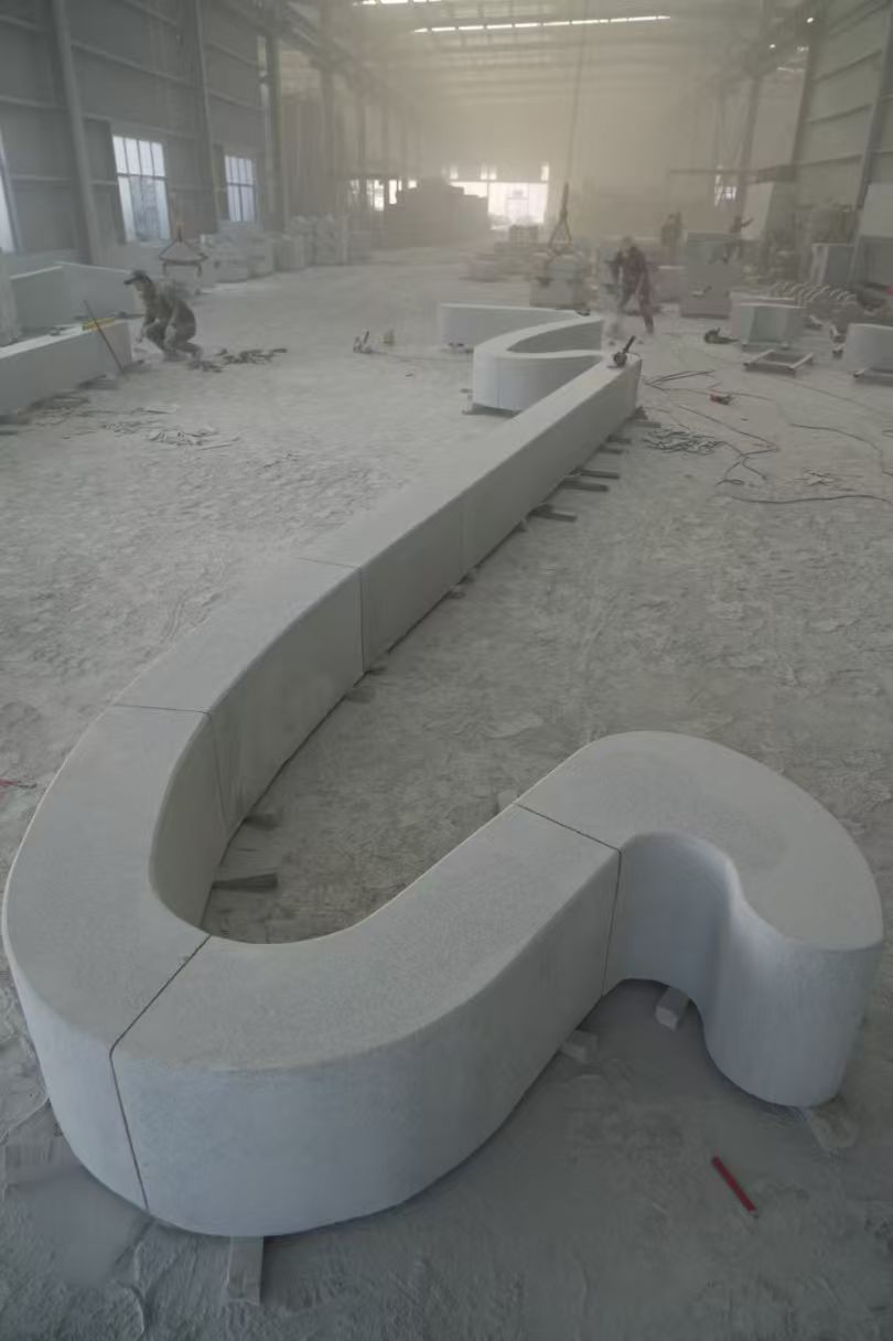 安庆 花岗岩整石坐凳拼装